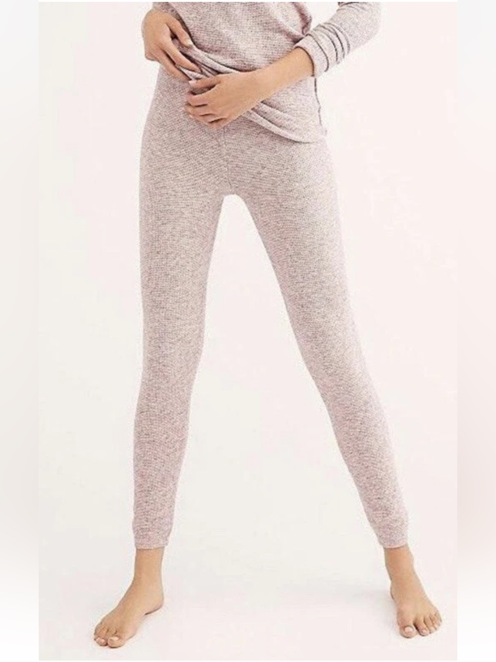Intimately By Free People | NWT Heathered Light Pink Thermal Leggings